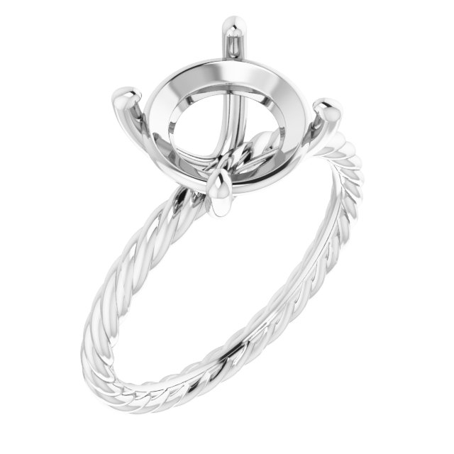 Solitaire Rope Engagement Ring