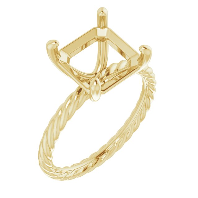 Solitaire Rope Engagement Ring