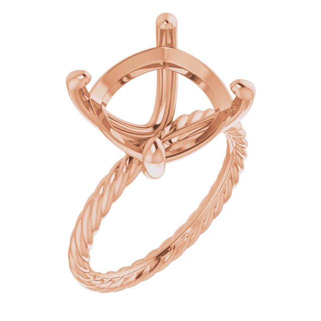 Solitaire Rope Engagement Ring