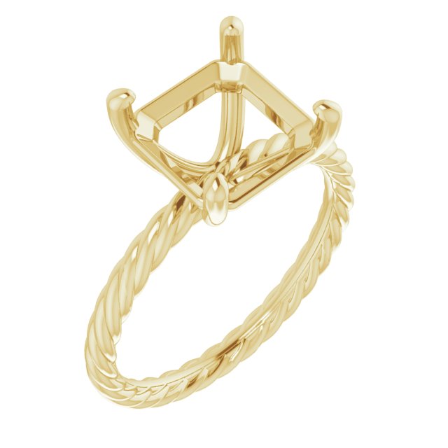 Solitaire Rope Engagement Ring