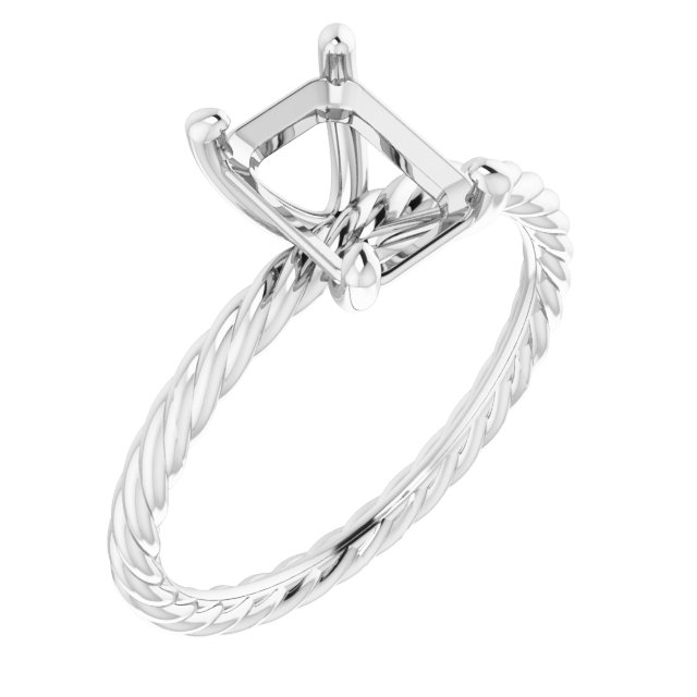 Solitaire Rope Engagement Ring