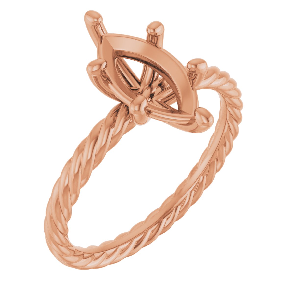 Solitaire Rope Engagement Ring