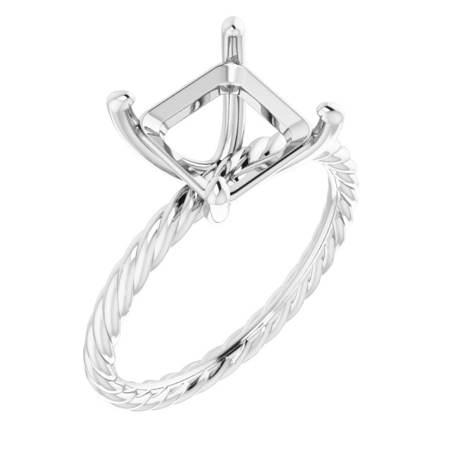 Solitaire Rope Engagement Ring