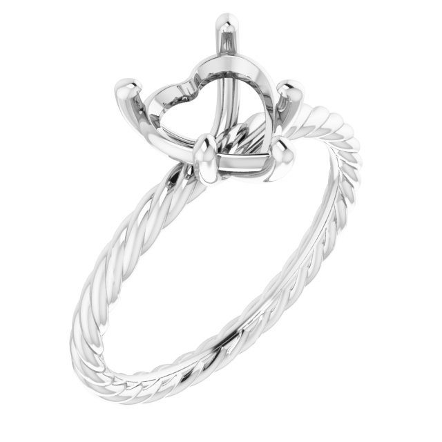 Solitaire Rope Engagement Ring