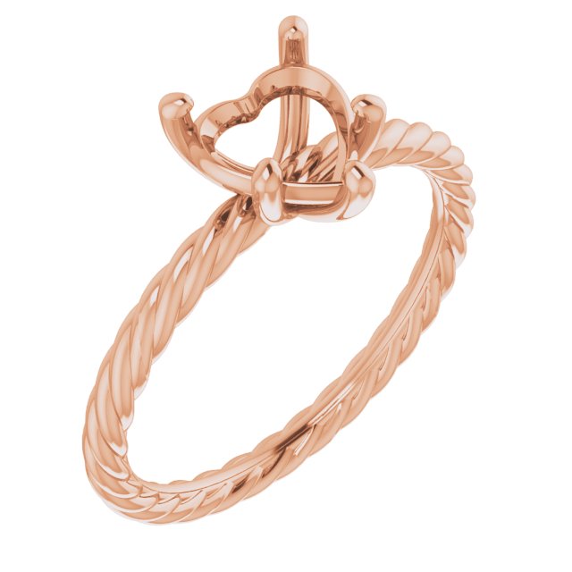 Solitaire Rope Engagement Ring