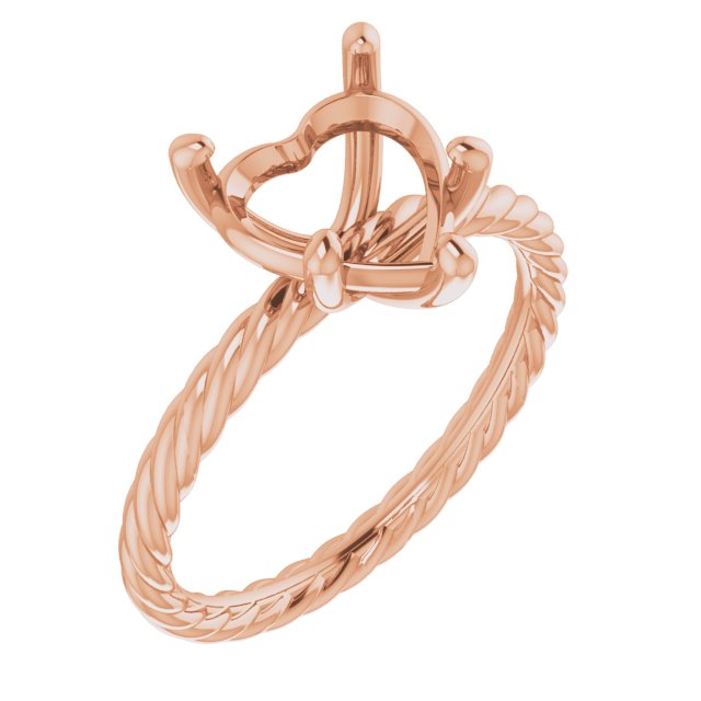 Solitaire Rope Engagement Ring