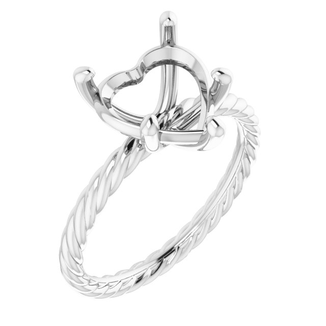 Solitaire Rope Engagement Ring