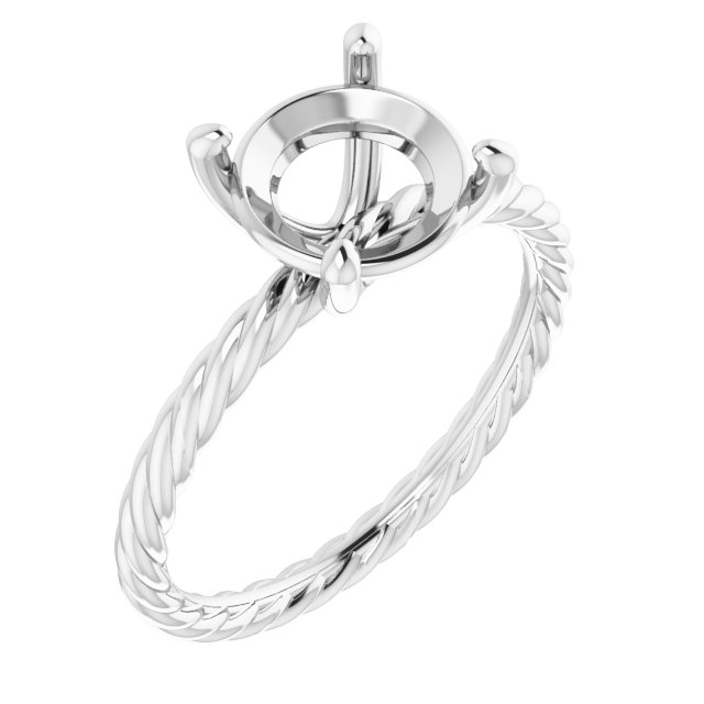 Solitaire Rope Engagement Ring