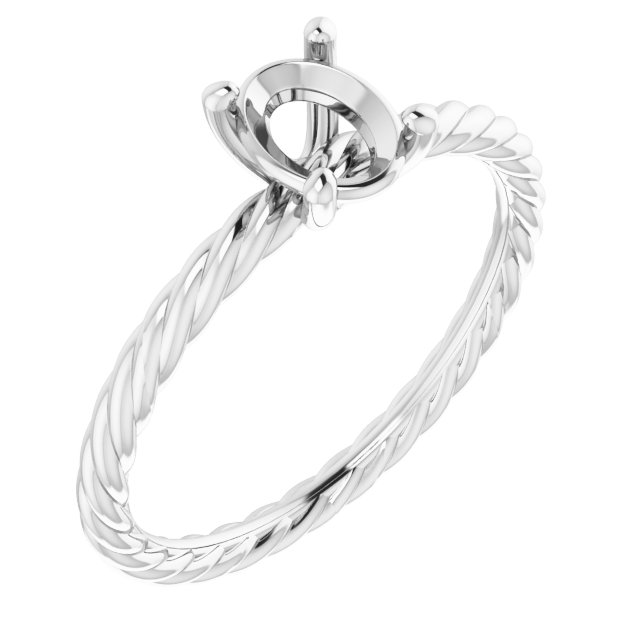Solitaire Rope Engagement Ring