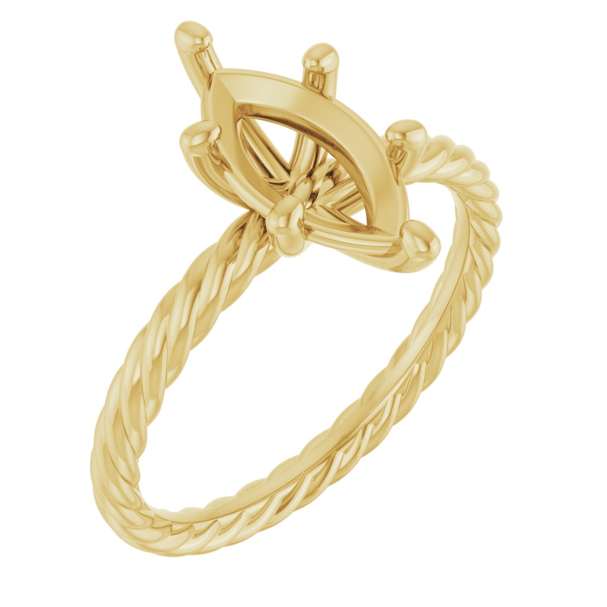 Solitaire Rope Engagement Ring