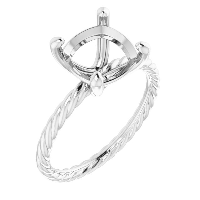 Solitaire Rope Engagement Ring