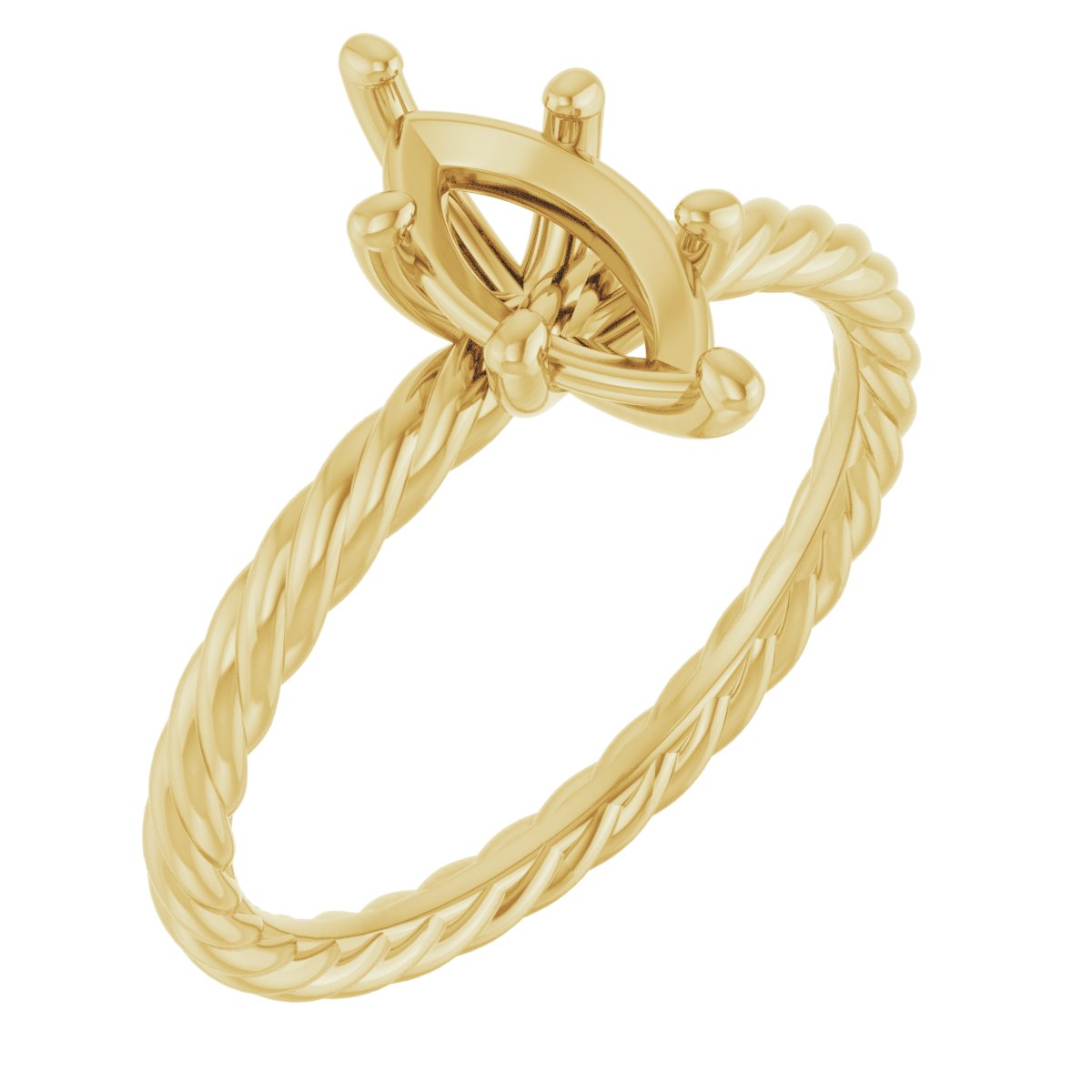 Solitaire Rope Engagement Ring