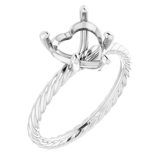 Solitaire Rope Engagement Ring