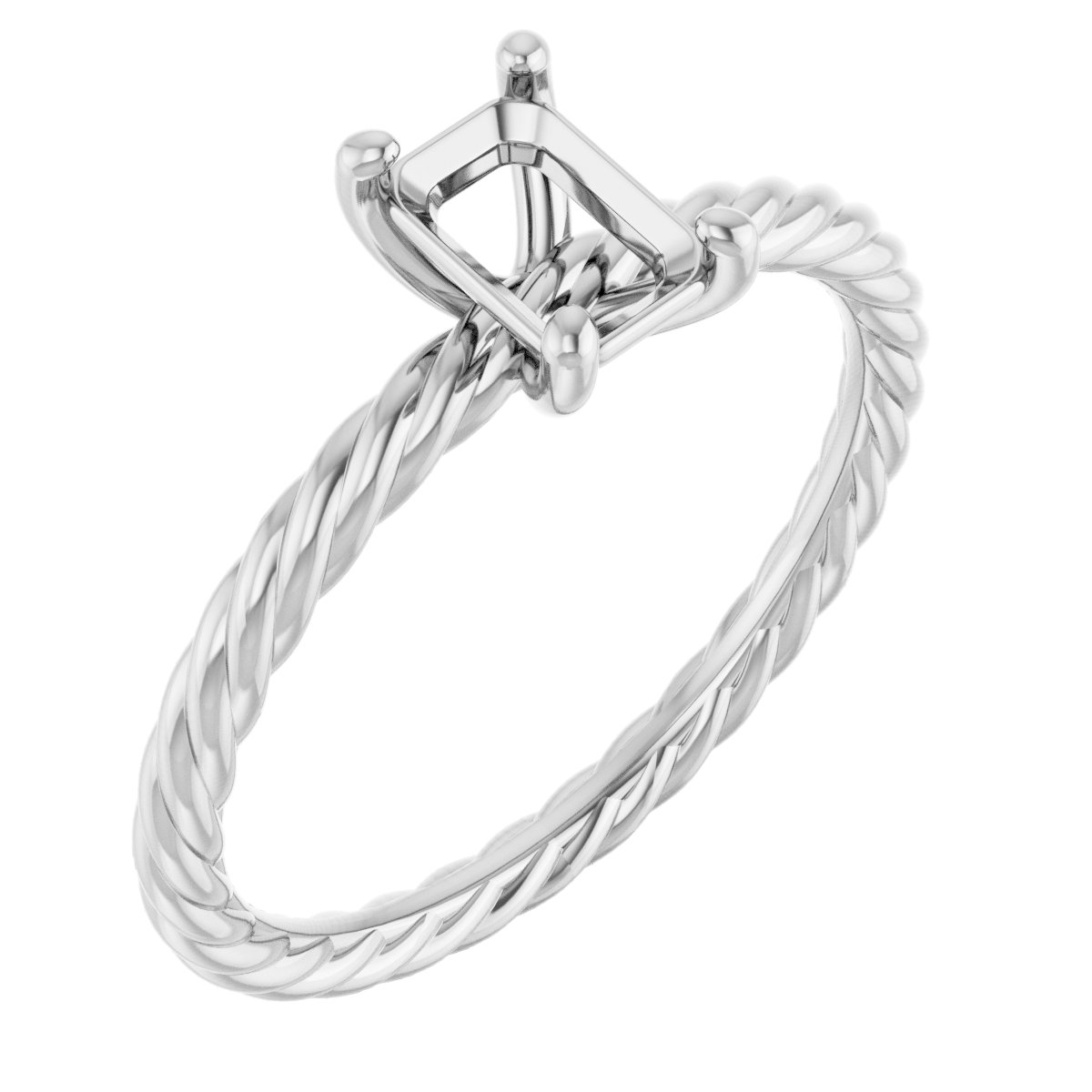 Solitaire Rope Engagement Ring