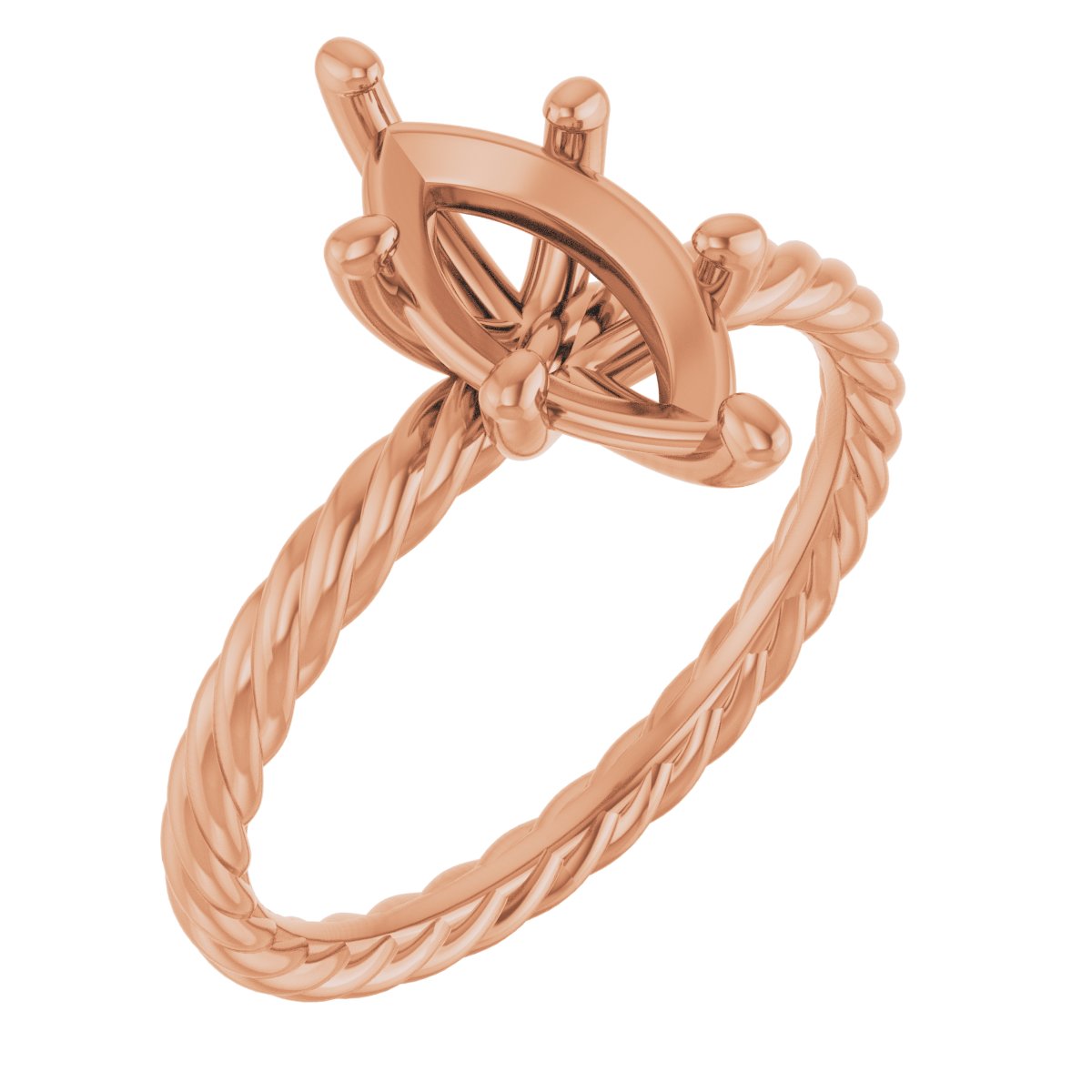 Solitaire Rope Engagement Ring