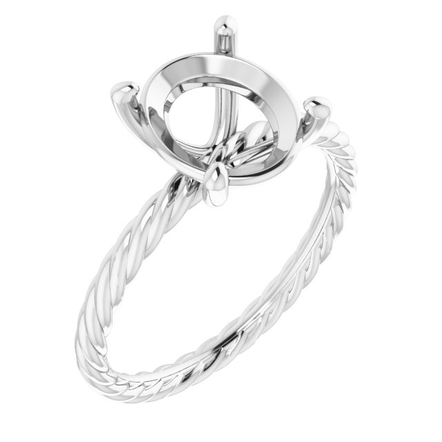 Solitaire Rope Engagement Ring