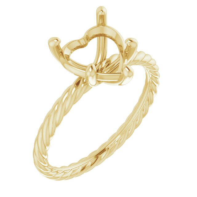 Solitaire Rope Engagement Ring