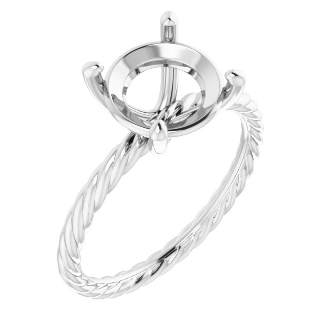 Solitaire Rope Engagement Ring