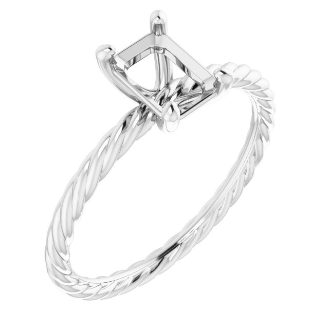 Solitaire Rope Engagement Ring