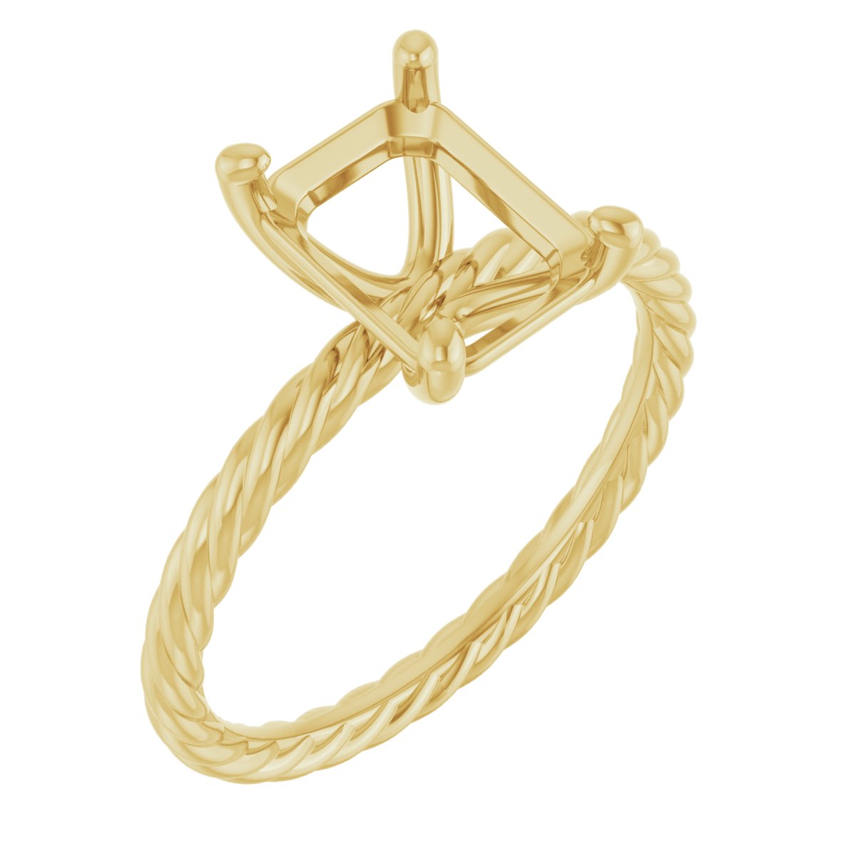 Solitaire Rope Engagement Ring