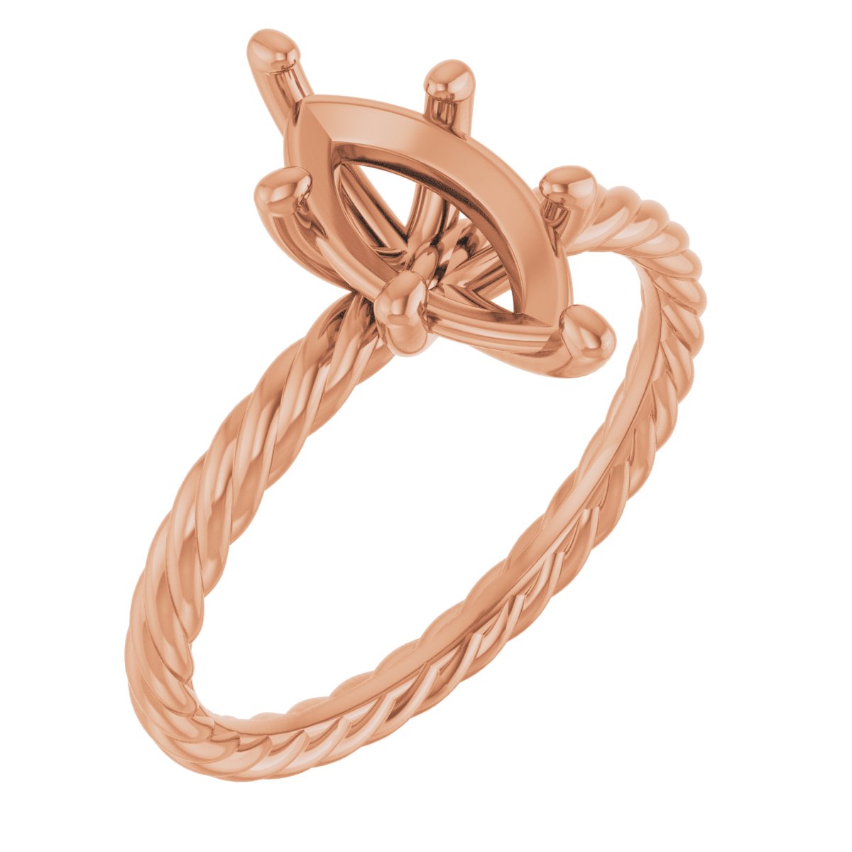 Solitaire Rope Engagement Ring