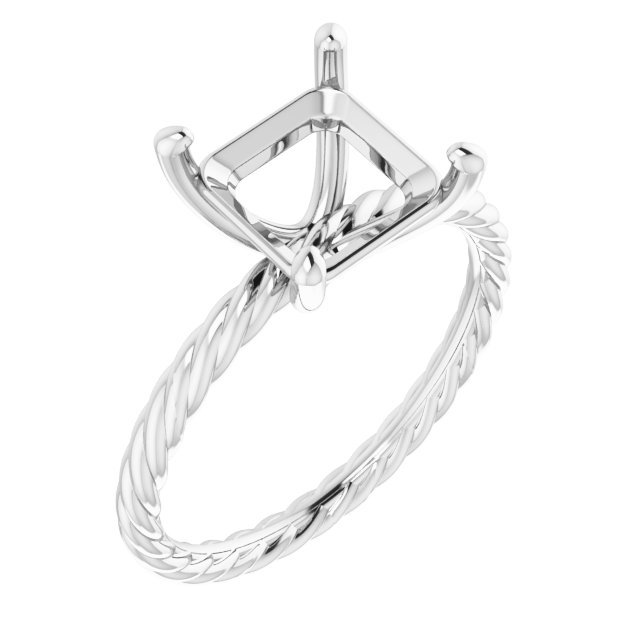 Solitaire Rope Engagement Ring