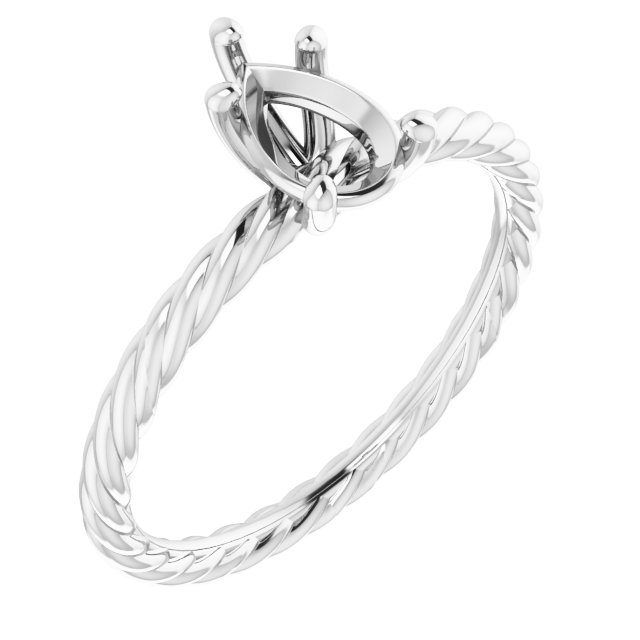 Solitaire Rope Engagement Ring