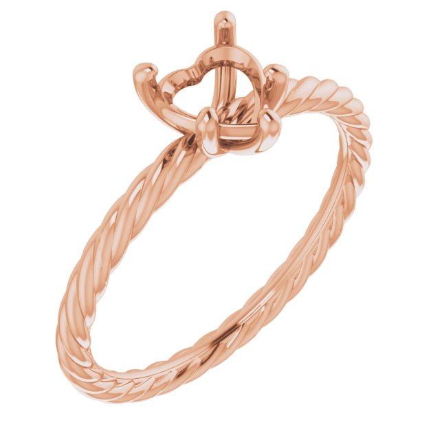 Solitaire Rope Engagement Ring