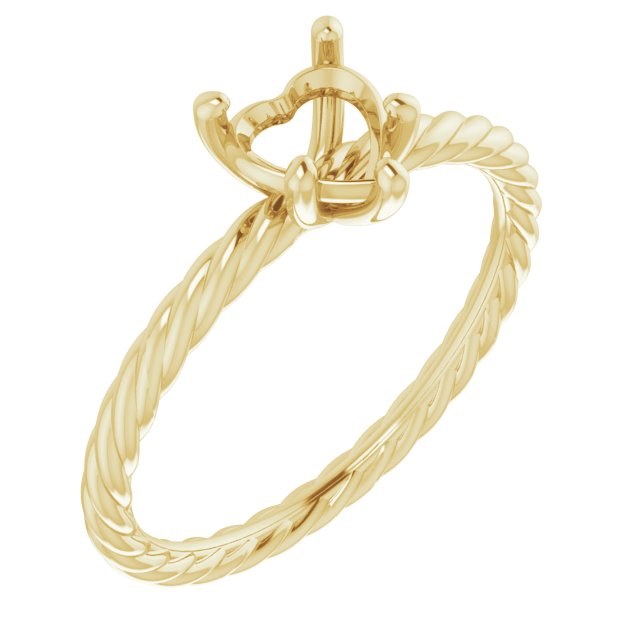 Solitaire Rope Engagement Ring