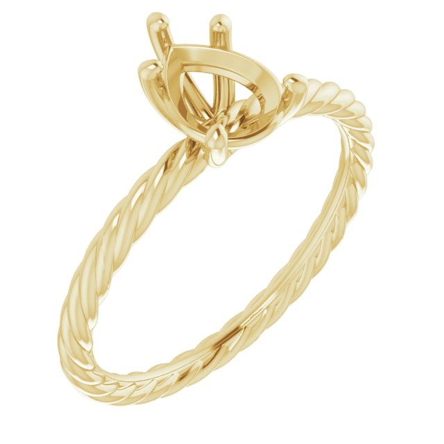 Solitaire Rope Engagement Ring