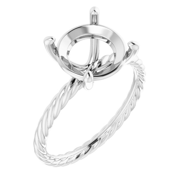 Solitaire Rope Engagement Ring