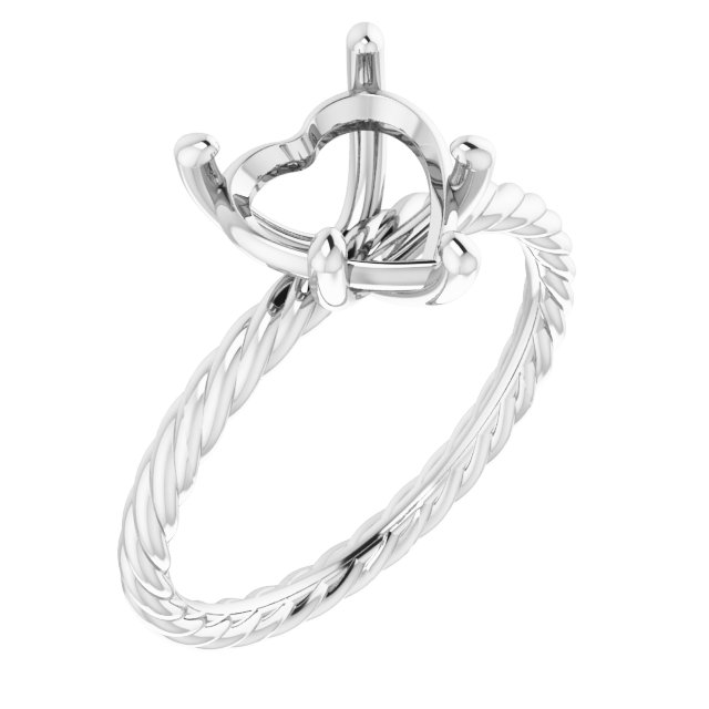 Solitaire Rope Engagement Ring