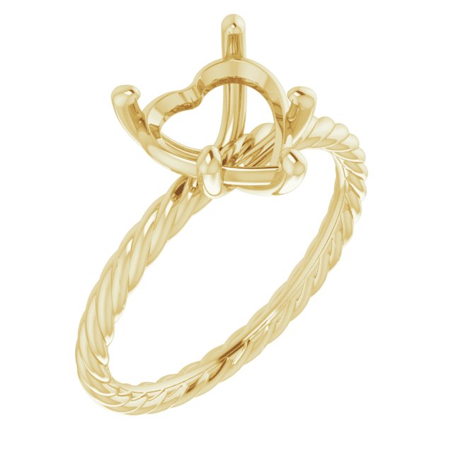 Solitaire Rope Engagement Ring