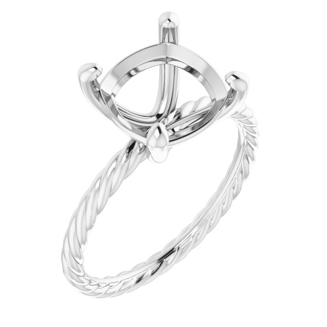Solitaire Rope Engagement Ring