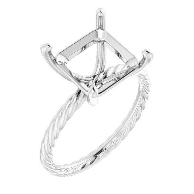 Solitaire Rope Engagement Ring