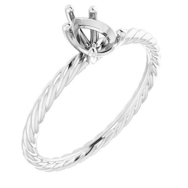 Solitaire Rope Engagement Ring