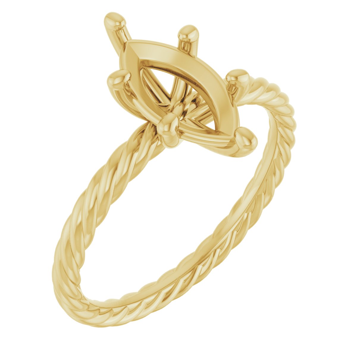 Solitaire Rope Engagement Ring