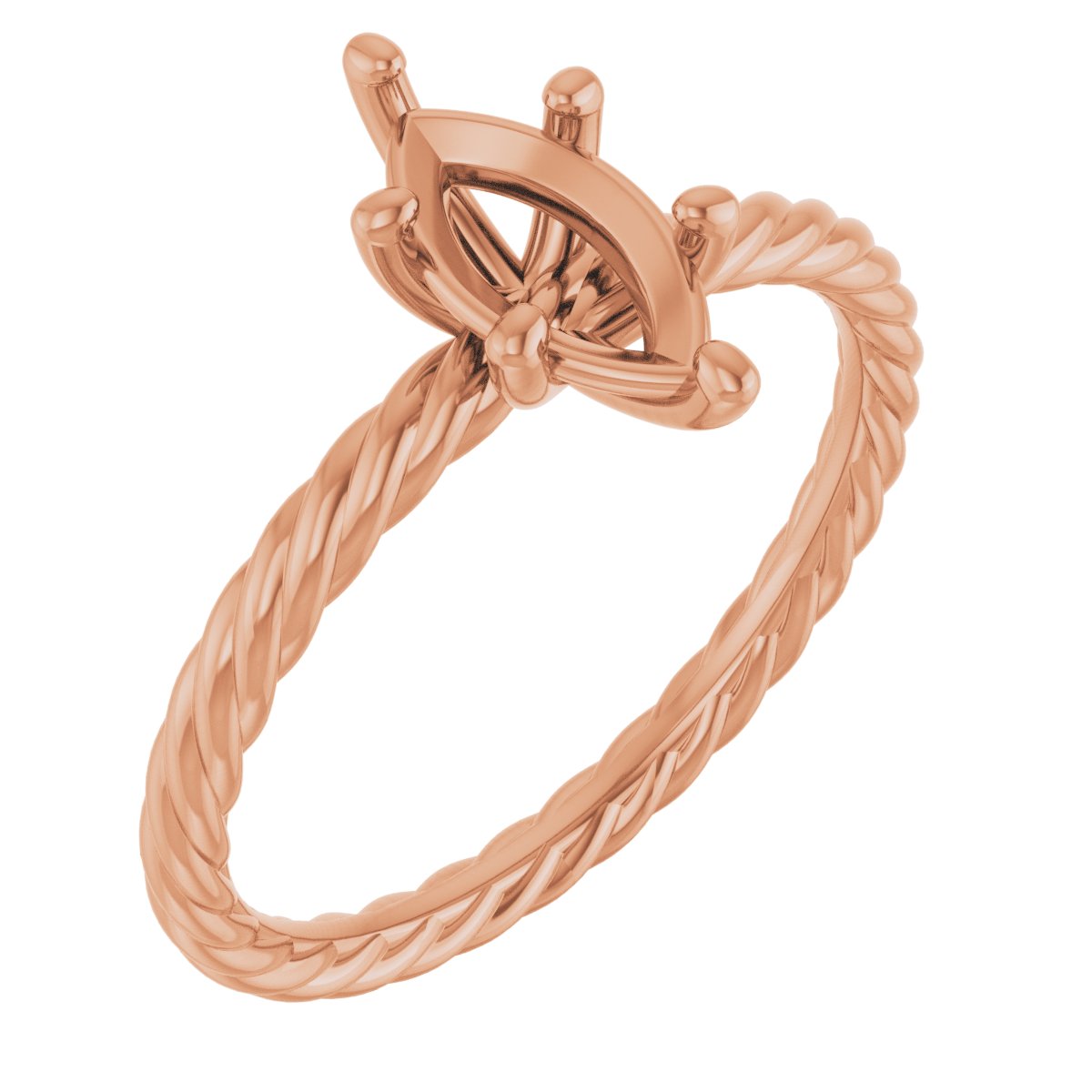 Solitaire Rope Engagement Ring