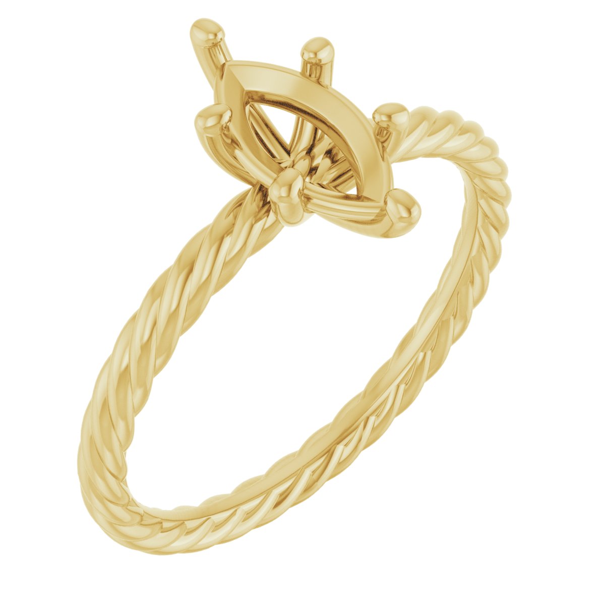 Solitaire Rope Engagement Ring