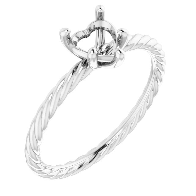 Solitaire Rope Engagement Ring