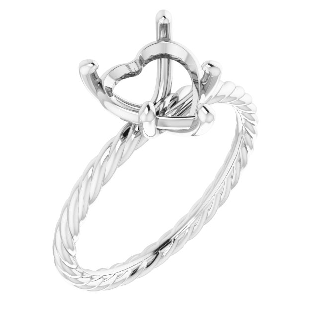 Solitaire Rope Engagement Ring