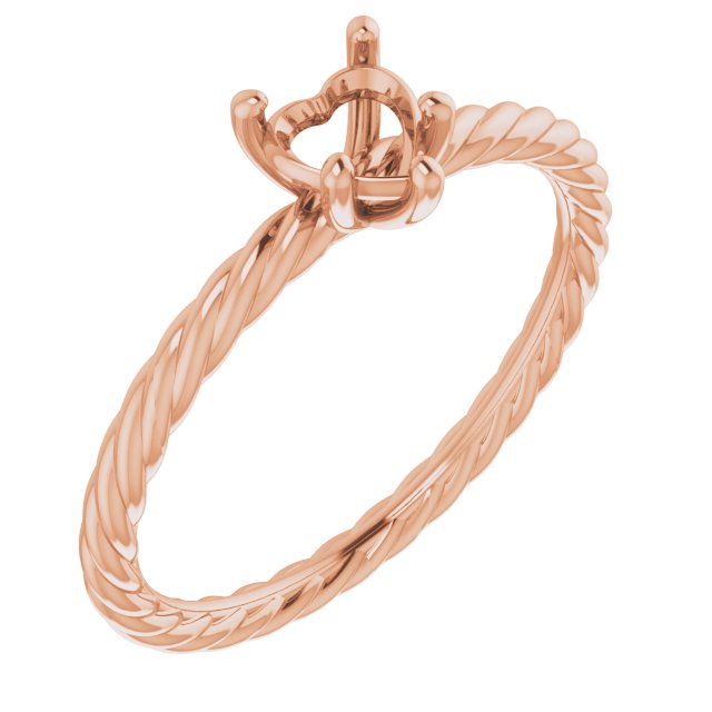 Solitaire Rope Engagement Ring