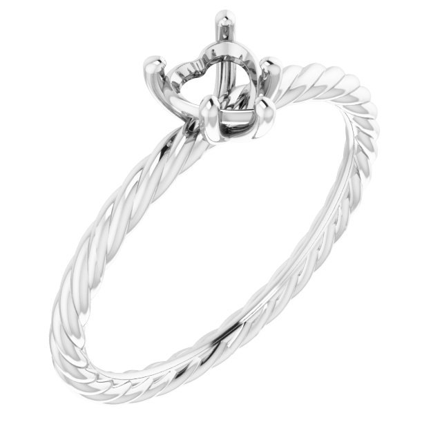 Solitaire Rope Engagement Ring