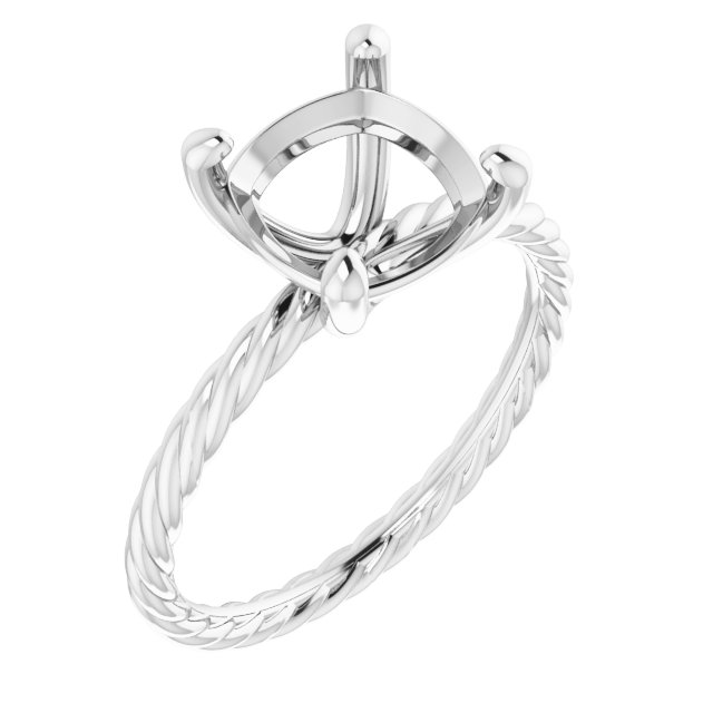 Solitaire Rope Engagement Ring