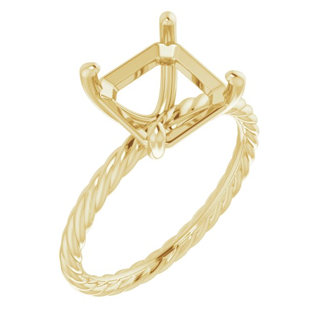 Solitaire Rope Engagement Ring