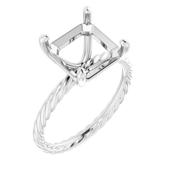Solitaire Rope Engagement Ring