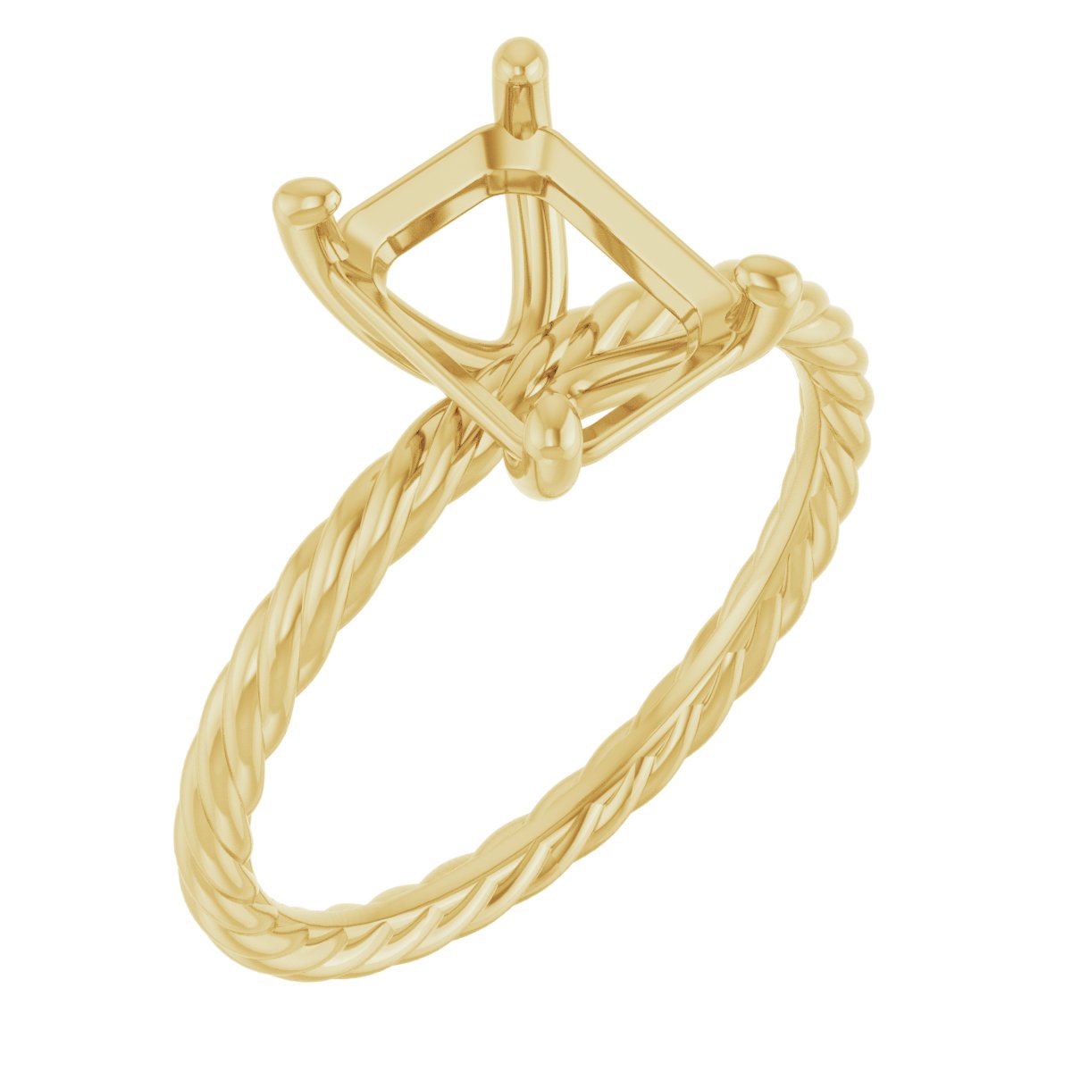 Solitaire Rope Engagement Ring