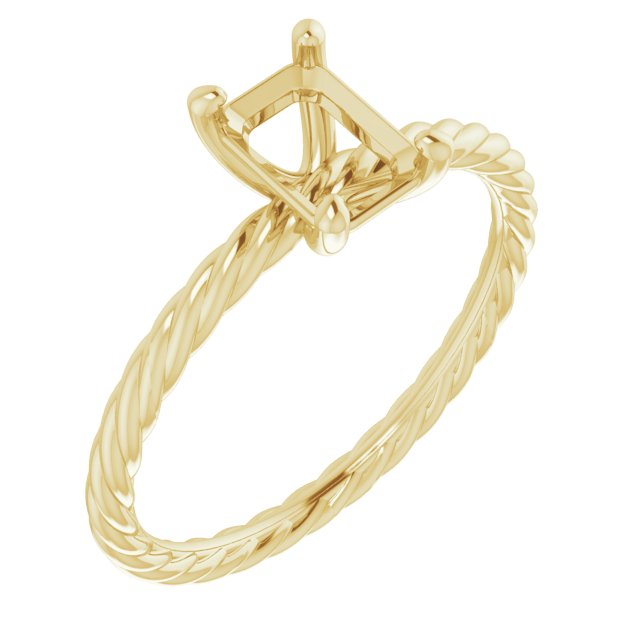 Solitaire Rope Engagement Ring