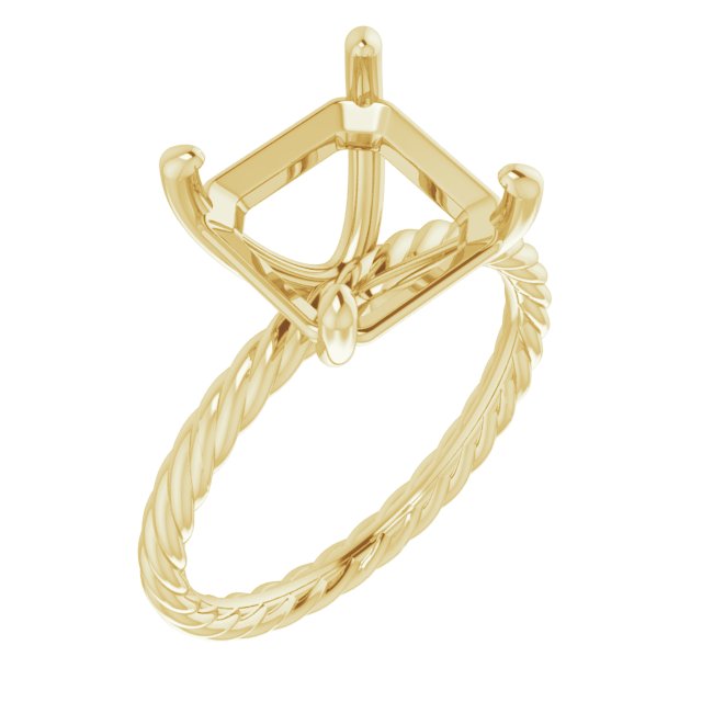 Solitaire Rope Engagement Ring