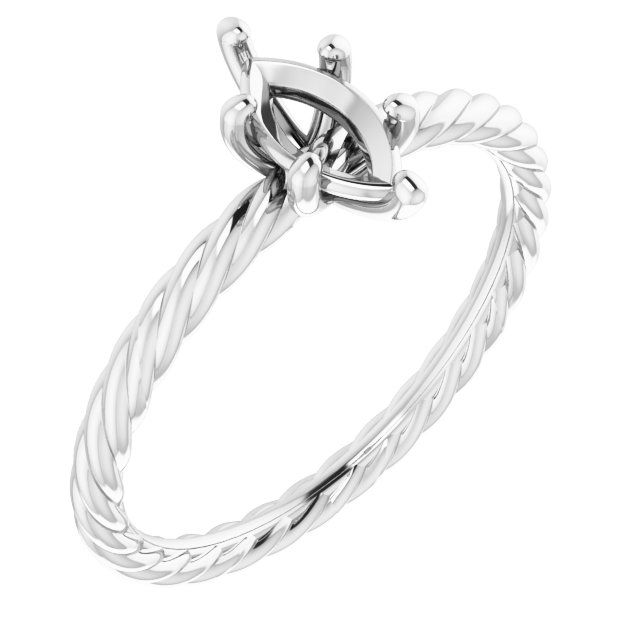 Solitaire Rope Engagement Ring